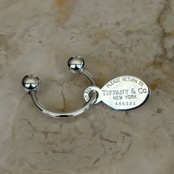 Tiffany & Co. Accessories - Tiffany & Co. 925 Sterling Silver Return To Tiffany Oval Tag Key Ring
